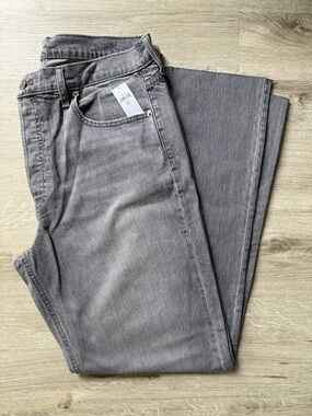 33T 16T GAP High Rise Cheeky Straight Ankle Jeans Sky Gray 33 16 Tall